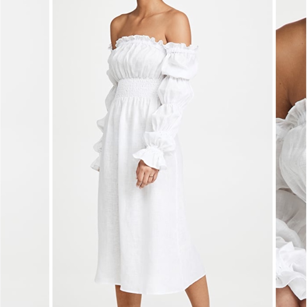 Shopbop Sleeper Michelin Linen Dress In White size Medium